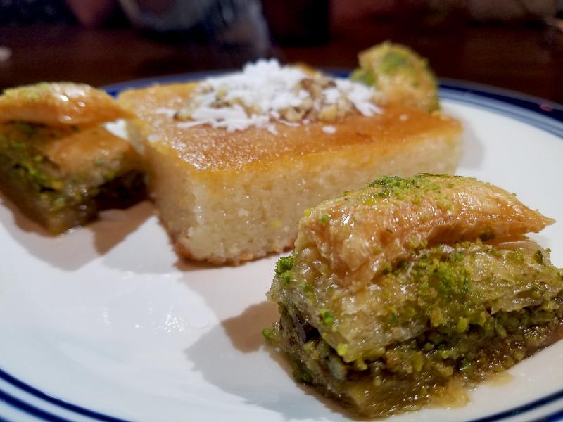 Semra's desserts are delicately crunchy, rich and nutty. Treat yourself to the baklava (Turkish style!) and the Revani semolina cake. Your mouth never had it so good. BOB YESBEK PHOTO